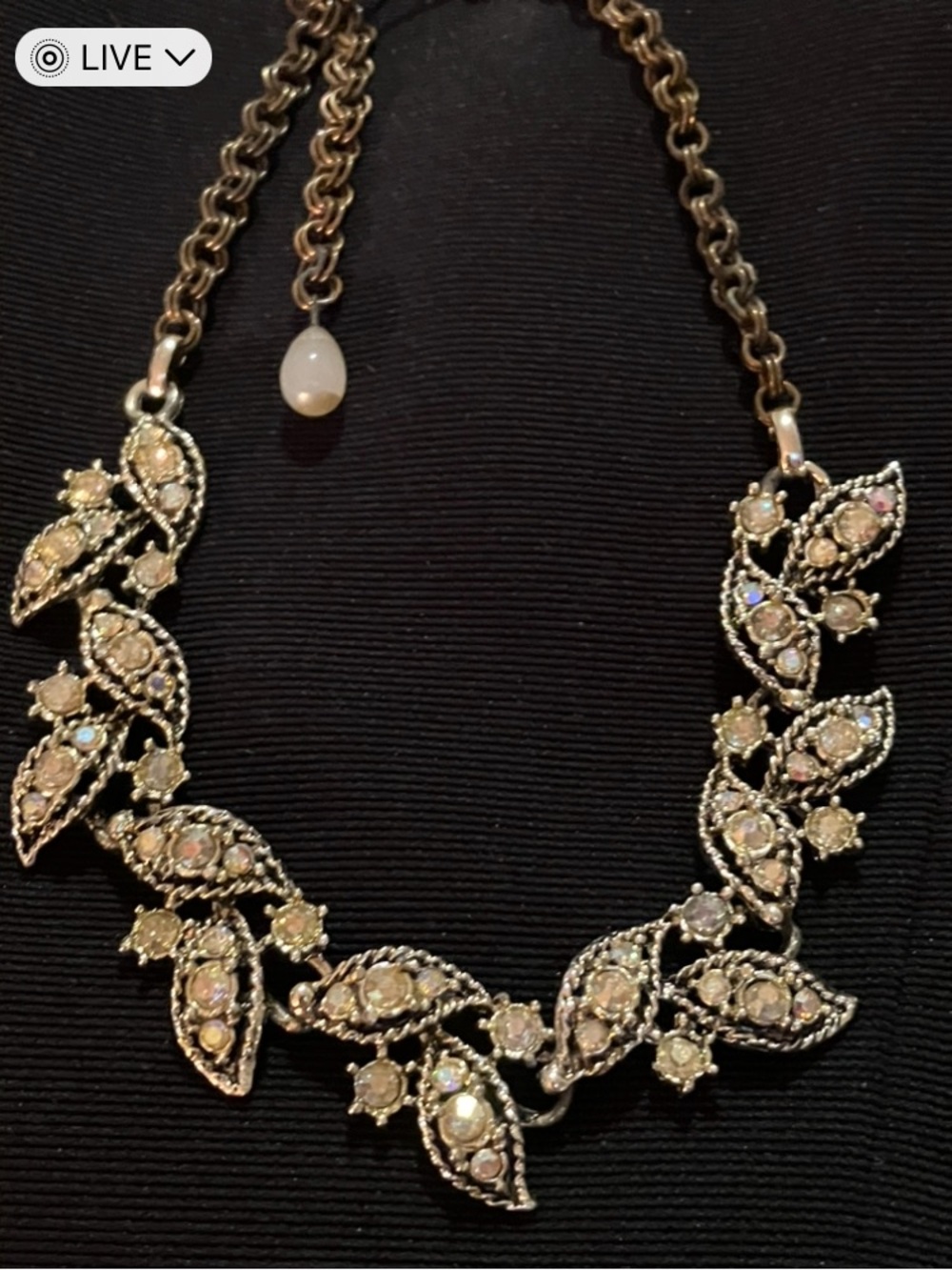 Rare Genuine Gorgeous Aurora Borealis Necklace in Champagne